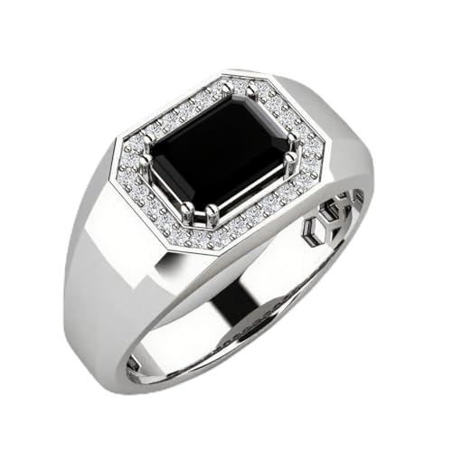 10K 14K 18K Solid Gold Black Onyx Ring for Men Black Onyx Stone Signet Ring Gemstone Rings Anniversary Jewelry for Him