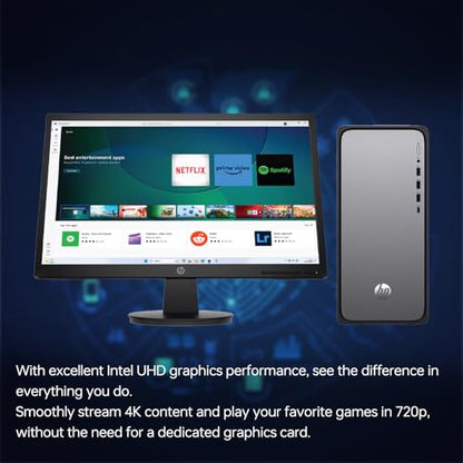 HP Envy Next Brand OmniDesk M02 Premium Business Desktop, i5-14400, 32GB DDR5, 1TB SSD, Wi-Fi 6, W11P, Wired KB & M, Copilot & AI-Ready, Support 3-Display & 4K, Bundle with ADATA 512GB External SSD