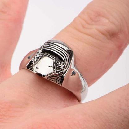 Star Wars Jewelry Episode 7 Kylo Ren Stainless Steel 3D Ring, Size 10
