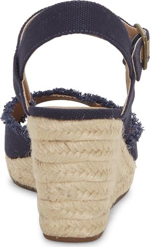 Lucky Brand Women's Mindra Espadrille Wedge Sandal, Indigo, 8