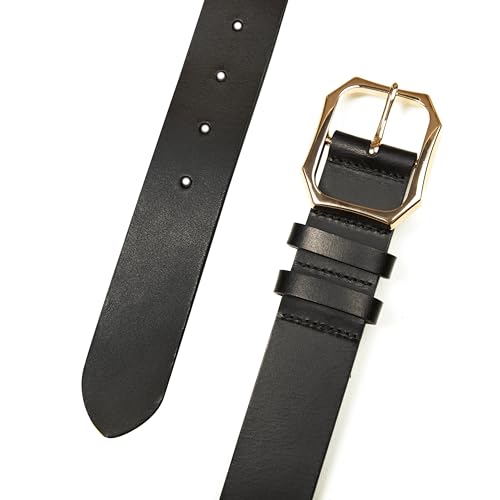 Lucky Brand High Shine Buckle Belt - Black - XL