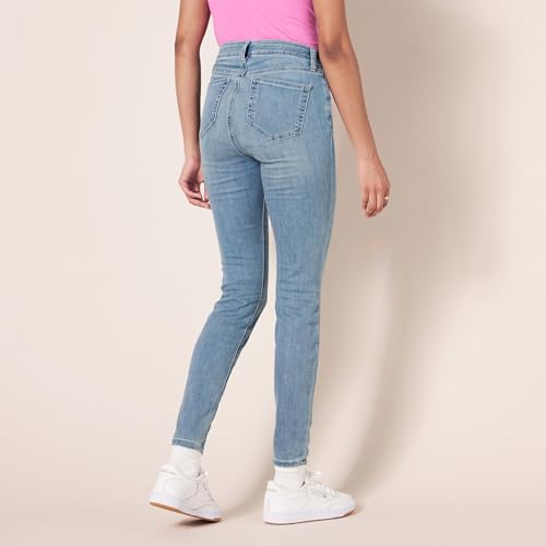 Amazon Essentials Women's High-Rise Skinny Jean Pants, -Light Wash, 10 Regular