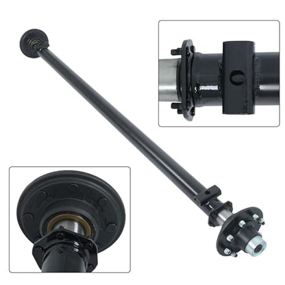Thomletha 8 Lug 6.5 Inch Trailer Axle 95 Inch Hub Face 80 Inch Spring Center 7000Lbs Capacity