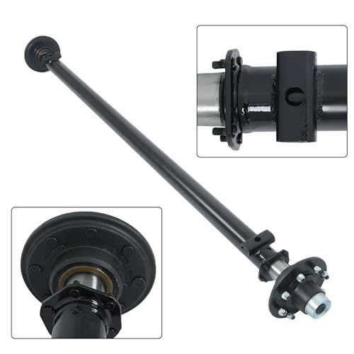Thomletha 8 Lug 6.5 Inch Trailer Axle 95 Inch Hub Face 80 Inch Spring Center 7000Lbs Capacity