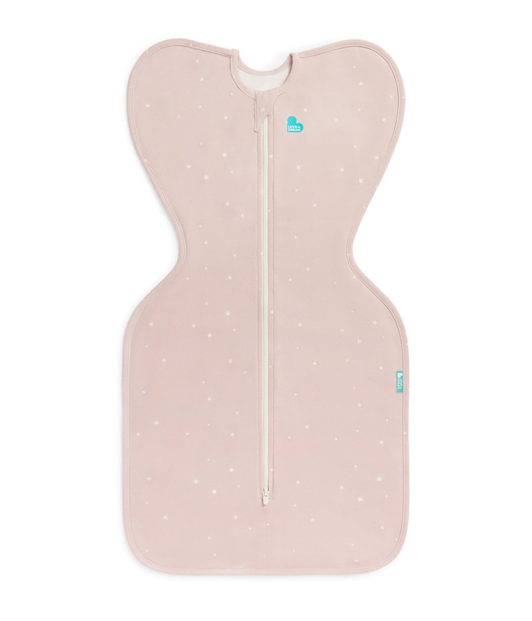 Baby Swaddle Sleep Sack Arms Up Newborn 8-13lbs Self-Soothing Swaddle Powder Pink Twinkle