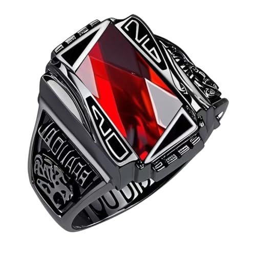 Lypic Personalized Mens Class Ring 925 Sterling Silver High School Ring Custom Graduation Rings for Men Black 4
