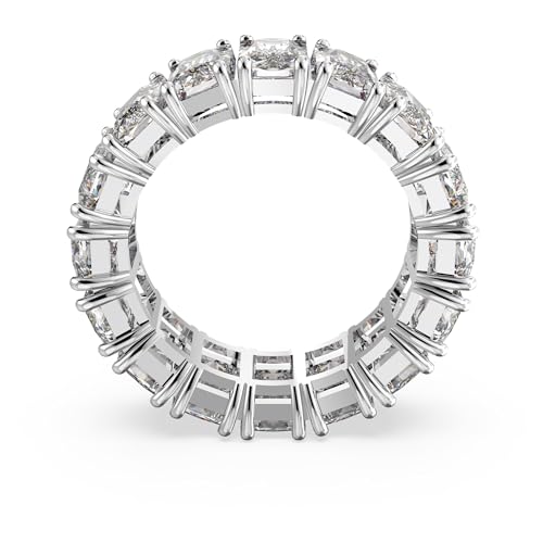 Swarovski Matrix Vittore Ring, Rectangular Cut, Clear, Rhodium Finished; Size: Us 7; Eu 55