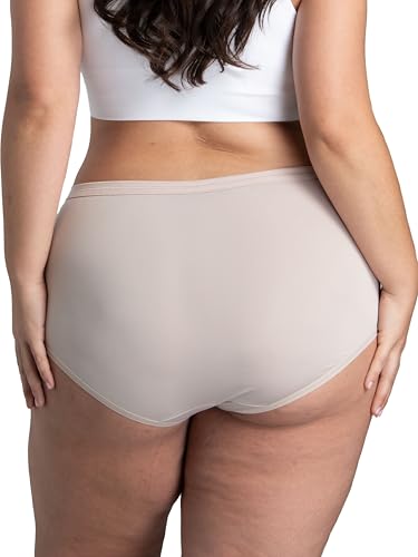 Fruit Of The Loom Womens Fit For Me Plus Size Underwear, Designed To Your Curves, Brief - Microfiber - Assorted, 12 Plus
