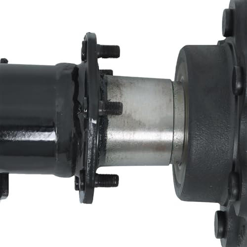 labwork 6000Lbs 6 Lug Trailer Axle 95 Inch Hub Face 80 Inch Spring Center 6 x 5.5 Bolts for Light Duty Trailers