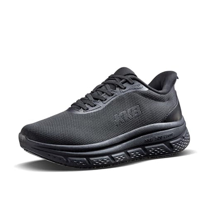 KKB Oil-Safe Grip Men's Non Slip Work Shoes Slip Resistant Waterproof Slip On Sneakers for Kitchen Restaurant Chefs Nurses with Arch Support Convenient Sapatos de Trabajo para Hombre Black Men 10