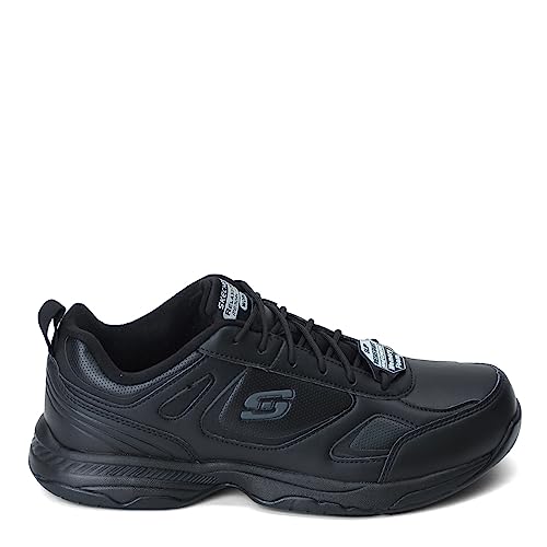 Skechers Men's Work Dighton Athletic Slip Resistant Food Service Shoe, Black, 9.5W