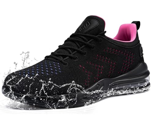 LARNMERN Womens Slip On Shoes Work Non Slip Sneakers Walking Water Resistant Zapatillas Zapatos Trabajo Food Service Chef Kitchen (7,Starry Purple)