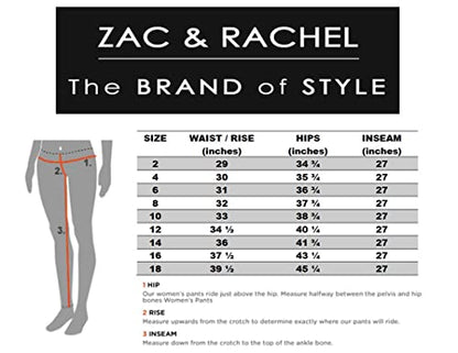 Zac & Rachel Women's Pull-On Ankle Length Pants with Millennium Fabric, Black, 8 US