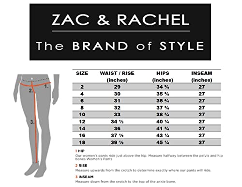 Zac & Rachel Women's Pull-On Ankle Length Pants with Millennium Fabric, Black, 8 US
