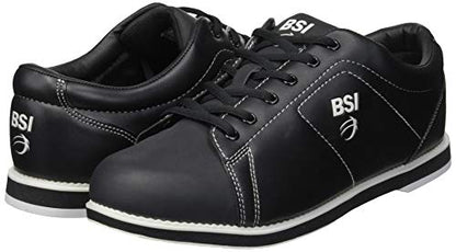 BSI Men’s 751 Classic Shoe - Lightweight Leather Bowling Shoes with Cushioned Support for Men, Black, 10.5