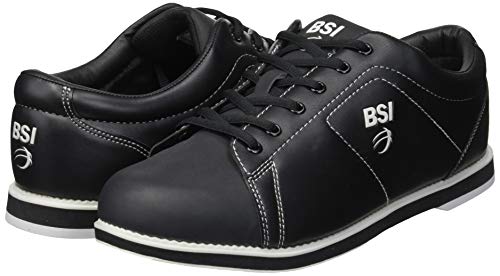 BSI Men’s 751 Classic Shoe - Lightweight Leather Bowling Shoes with Cushioned Support for Men, Black, 10.5