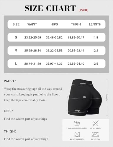 Niipty 3 Pack Workout Gym Shorts Women Scrunch Butt Lifting Seamless High Waist Yoga Booty Shorts for Women - Black+Red+Pink S