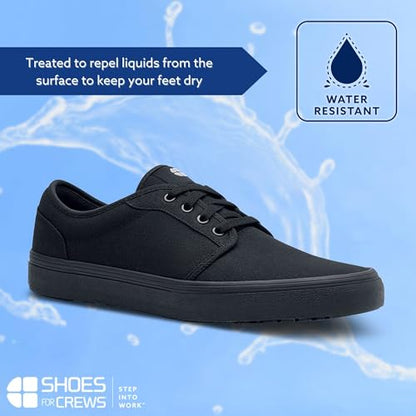 Shoes For Crews Unisex Slip-Resistant Work Sneakers – Comfortable, Lightweight, Water-Resistant & Non-Slip Work Shoes - Ideal for Men & Women in Hospitality, Retail, Food Service & More - Merlin, Size 8