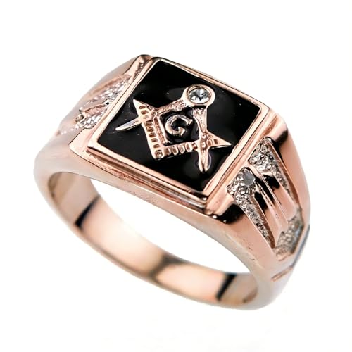 QMTIHU Masonic Men Ring S925 Sterling Silver Freemason Masonic Rings Silver Freemason Ring Jewelry for Men Father’s Day (Personalized)