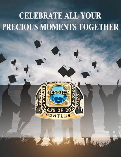 QHQPQ Class Rings for Men High School 925 Sterling Silver Graduation Name Ring Customizable Personalized University College Custom Ring Class of 2025 Graduation Gifts Sizes 5-15
