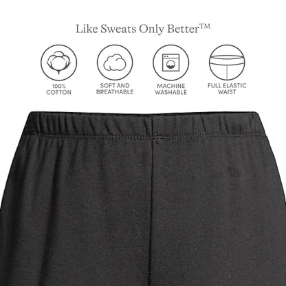 Lands' End Women s Sport Knit Pants Black Regular Medium