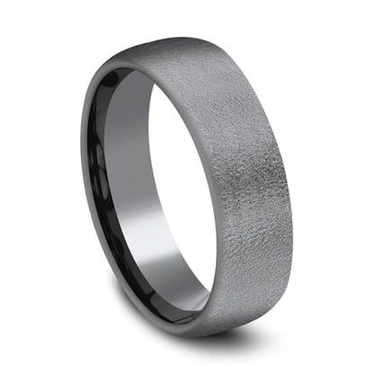 Black Tantalum Brushed Finish Comfort Fit Band 6.5mm - Size 10