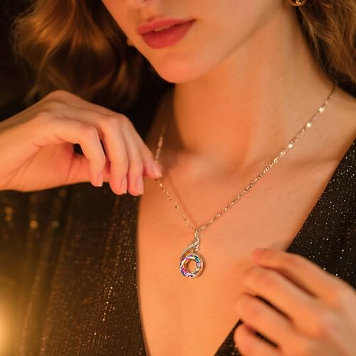 Kate Lynn Phoenix Necklace for Women Jewelry for Women Crystal Pendant Necklace Birthday Gifts for Women Unique Necklaces for Ladies Friends