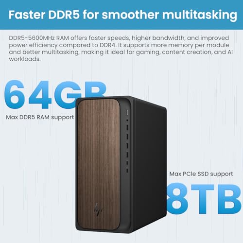 HP OmniDesk(Envy Next Brand) M03 Premium Business Next Gen AI PC Desktop, Intel Core Ultra 7 265, 32GB DDR5 RAM, 2TB SSD, W11P, USB-C, Wi-Fi 6, Wired KB & Mouse, Bundle with ADATA 64GB USB Flash Drive