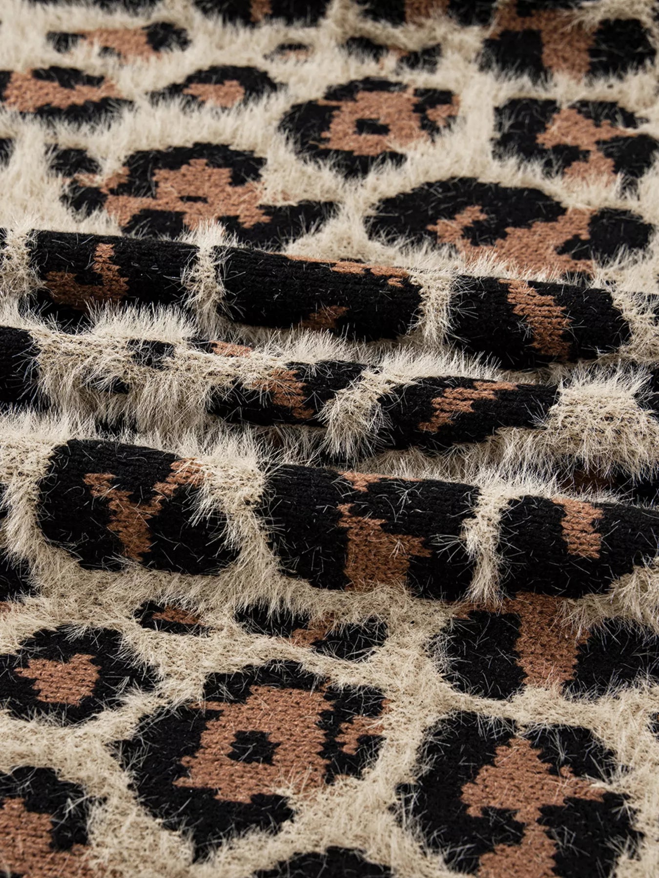 Leopard Open Casual Cardigan