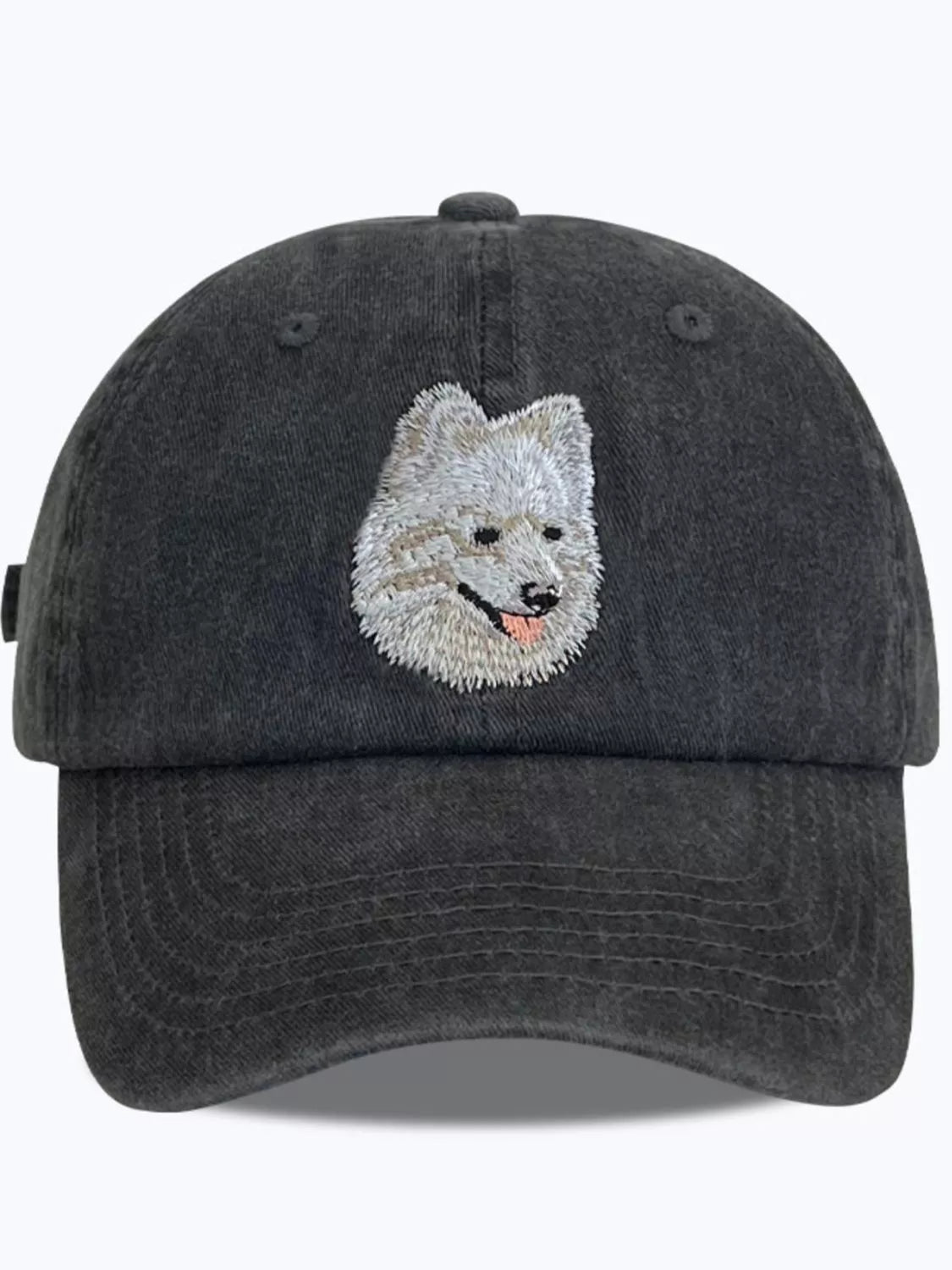 Dog Washed Baseball Cap Samoyed One Size