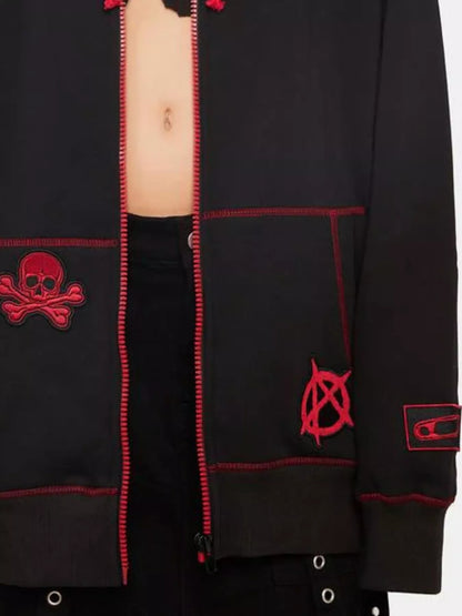 Halloween Zip-Up Drawstring Hoodie
