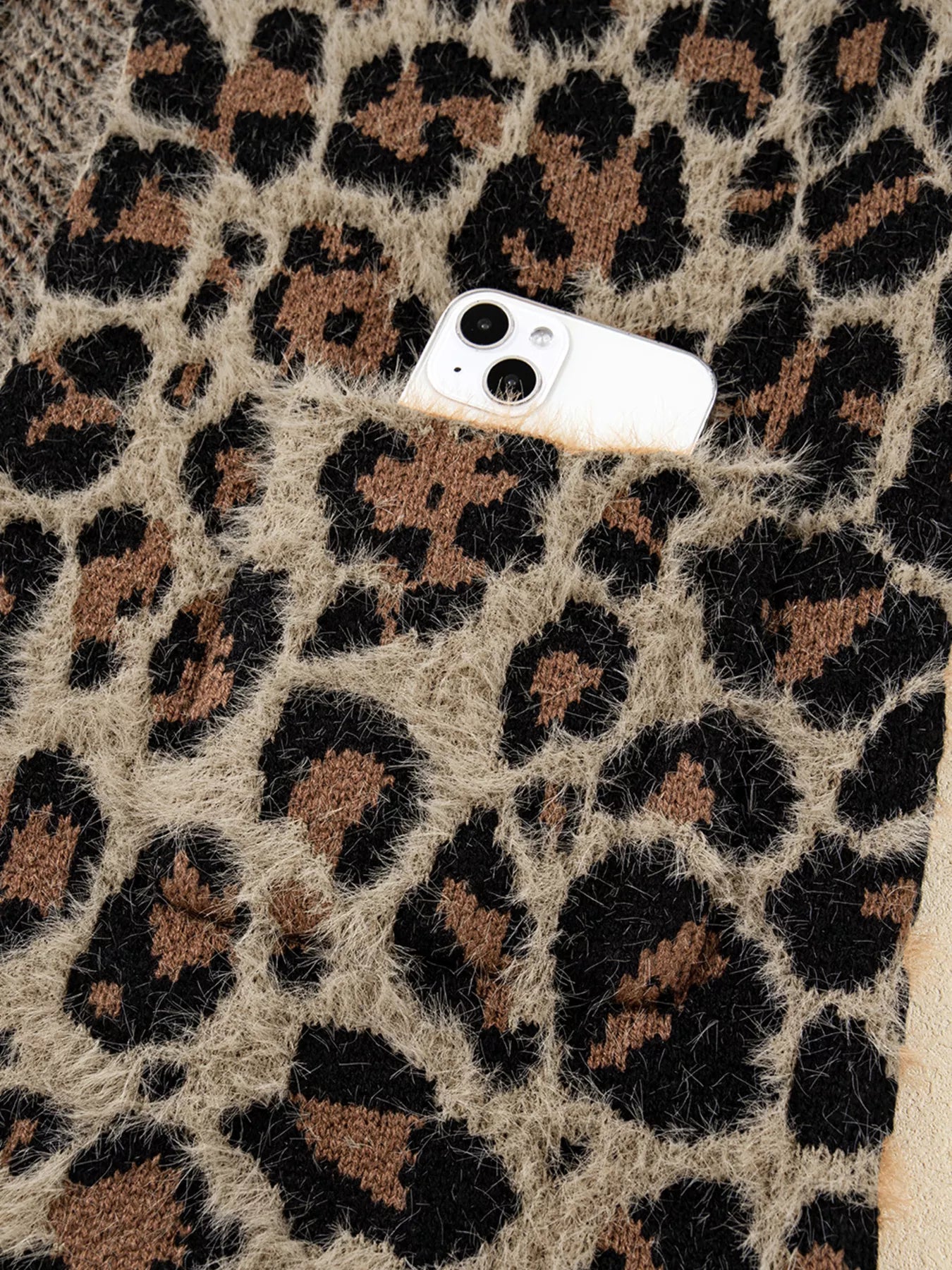 Leopard Open Casual Cardigan