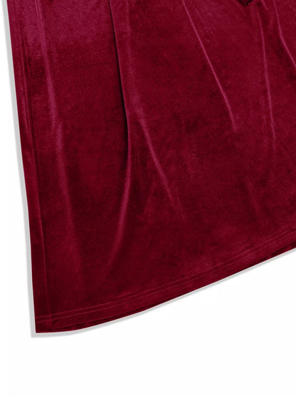 Velvet Wrap Surplice Maxi Dress