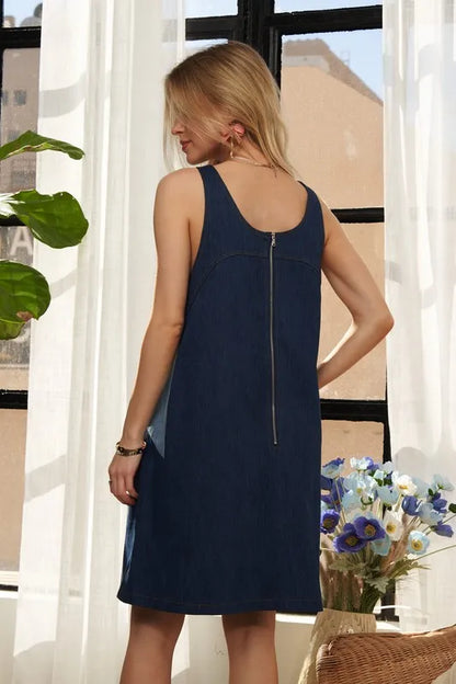 ADORA Pin Stripes Ruffled Mini Dress