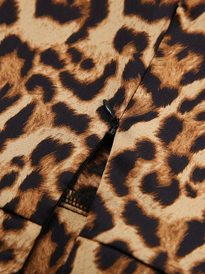 Leopard Print Mini Skirt