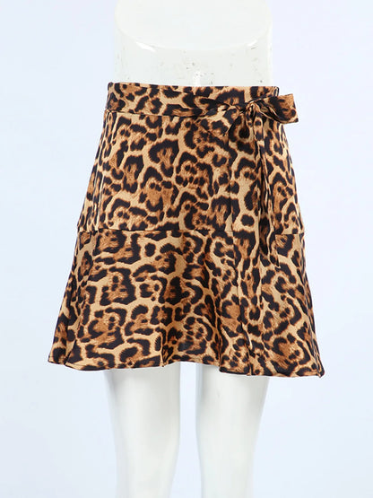 Leopard Print Mini Skirt