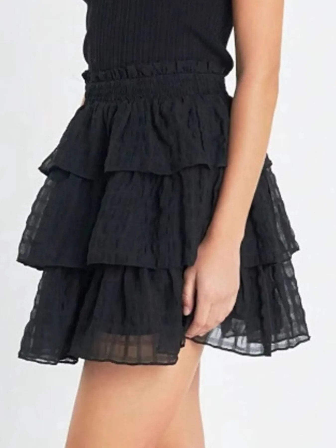 Ruffle Layered Mini Skirt