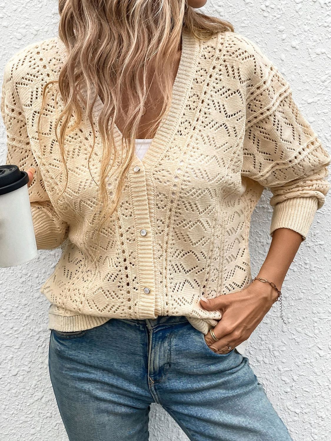 Women's Lacy Knit Cardigan