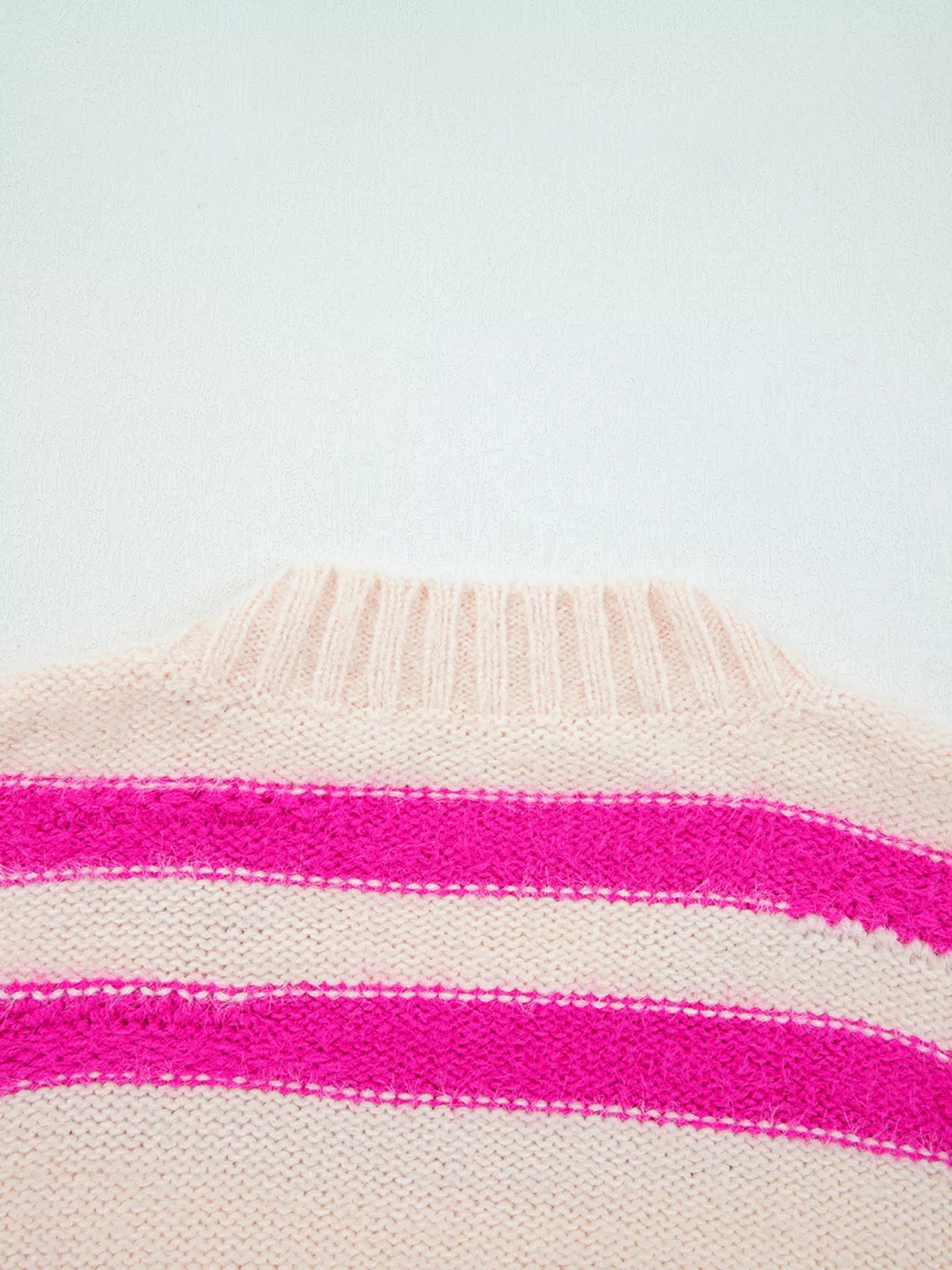 Sequin Letter Graphic Colorblock Loose Sweater