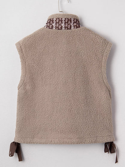 Side Bows Sherpa Fleece Vest