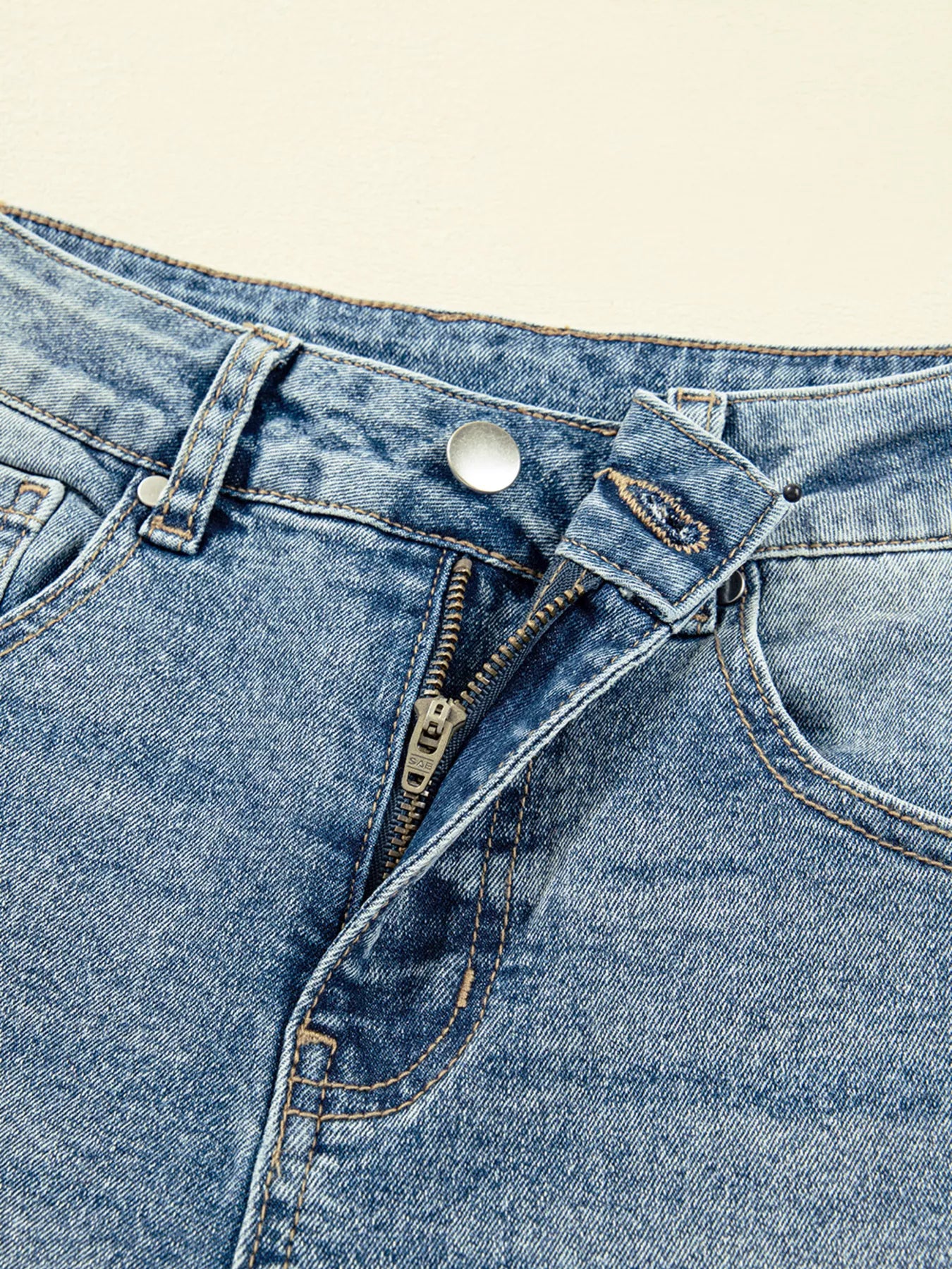 Vintage Washed Seam Detail Shift Jeans