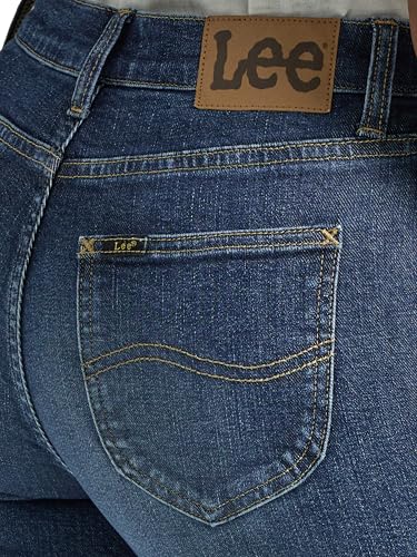 Lee Women's Legendary Mid Rise Flare Jean, Inner Strength, 14 Short