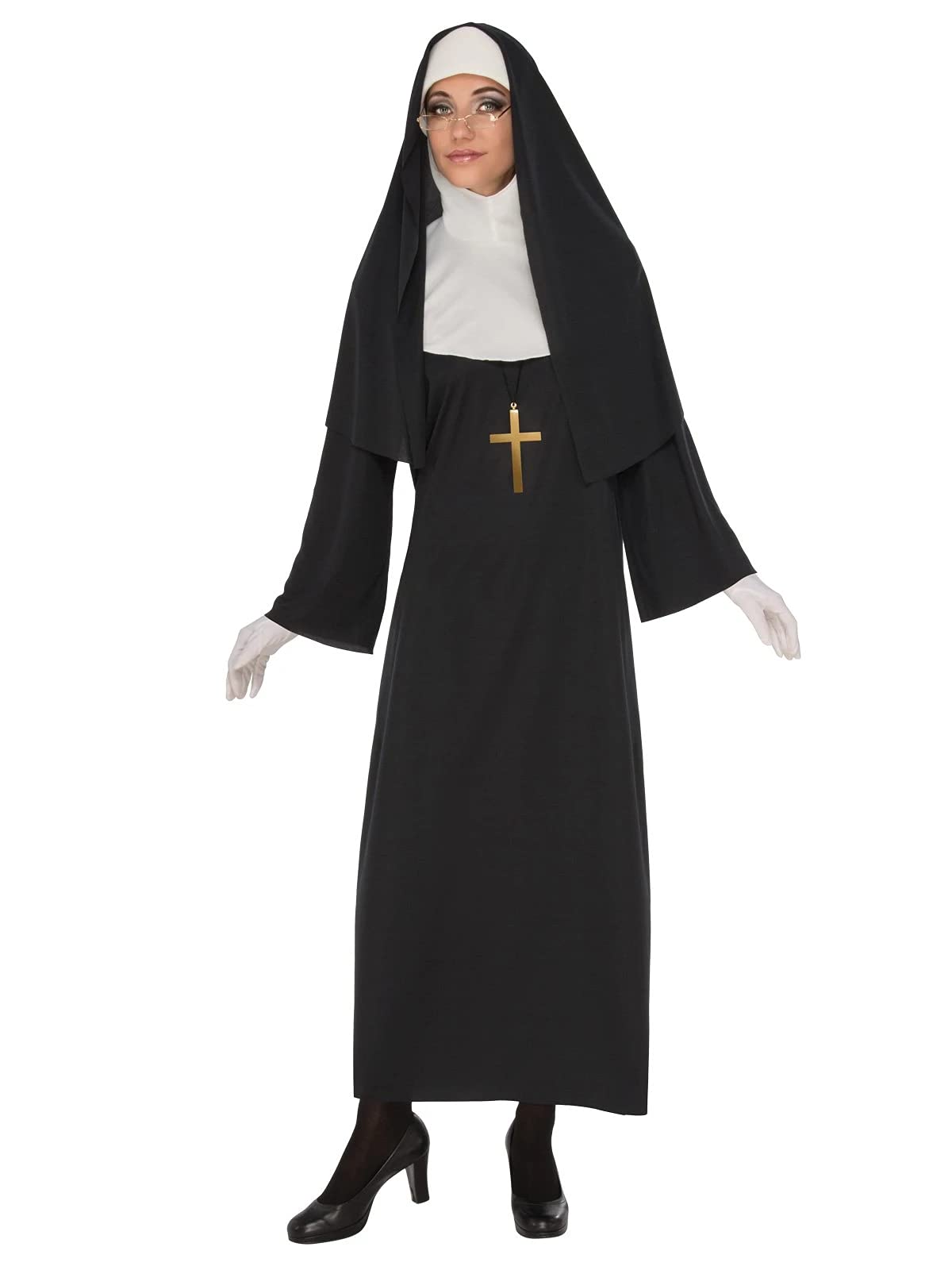 Nun Costume - Classic Women's Religious Halloween Outfit Large As Shown