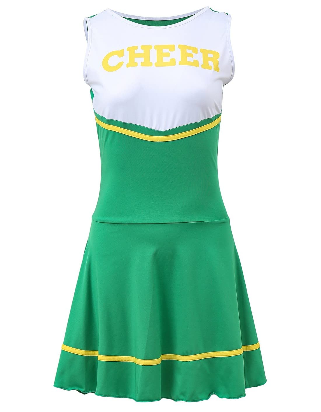 Cheerleader Costume Uniform - Women's Musical Dance Outfit with Multiple Colors Green