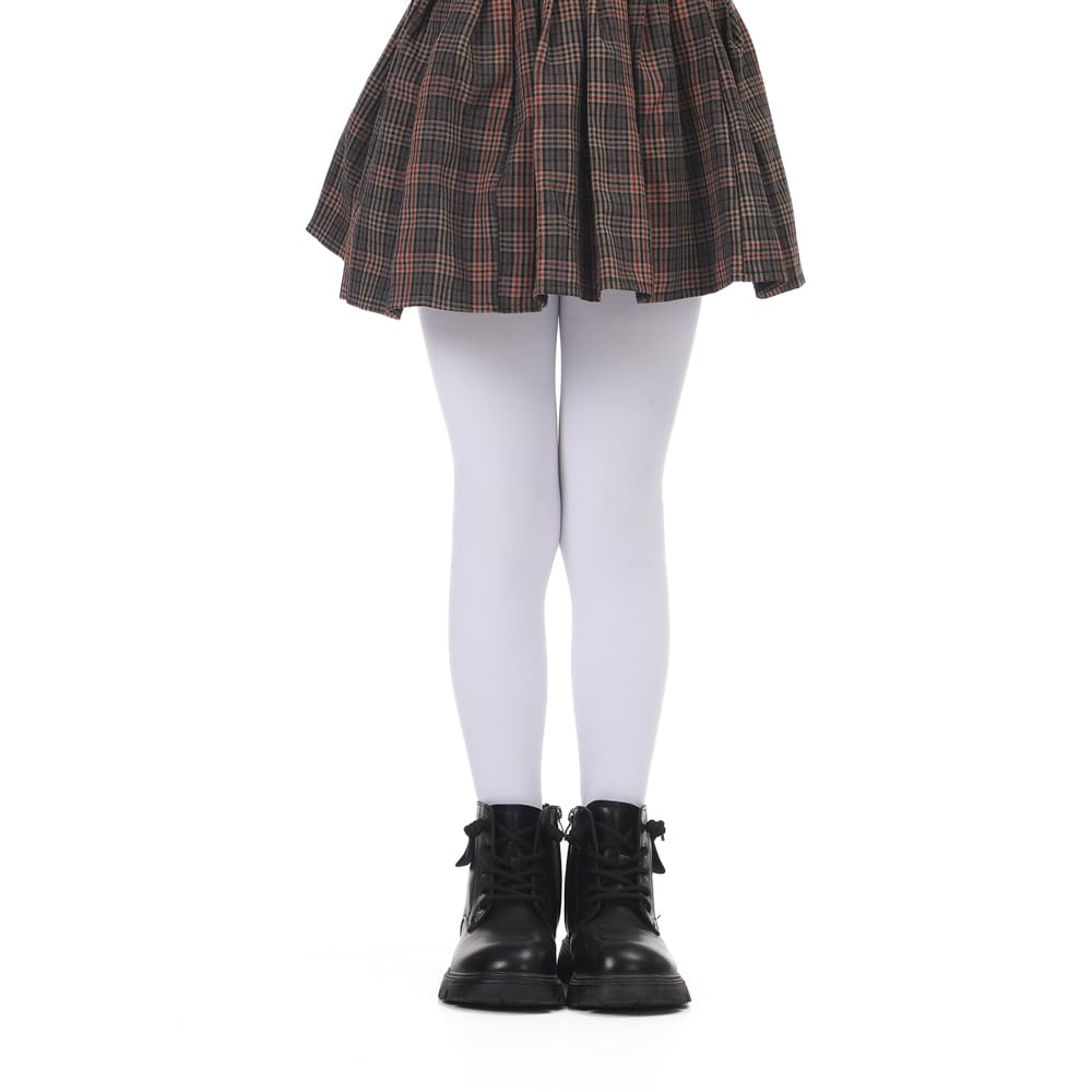 Girls Winter Fleece Lined Tights - Warm Thick Dance Tights for Kids