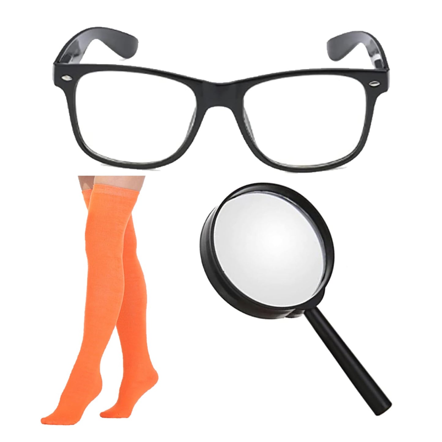 Halloween Costume Set for Women - Orange Turtleneck Sweater & Skirt Cosplay Outfit