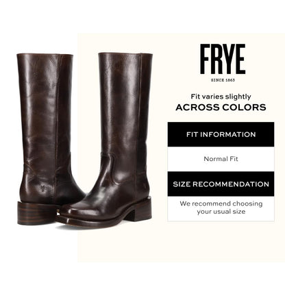 Frye Campus 14L Iconic Tall Boots for Women Crafted from Signature Montana Leather with Goodyear Welt Construction and Stacked Leather Heel – 13” Shaft Height, Bourbon - 7.5 M