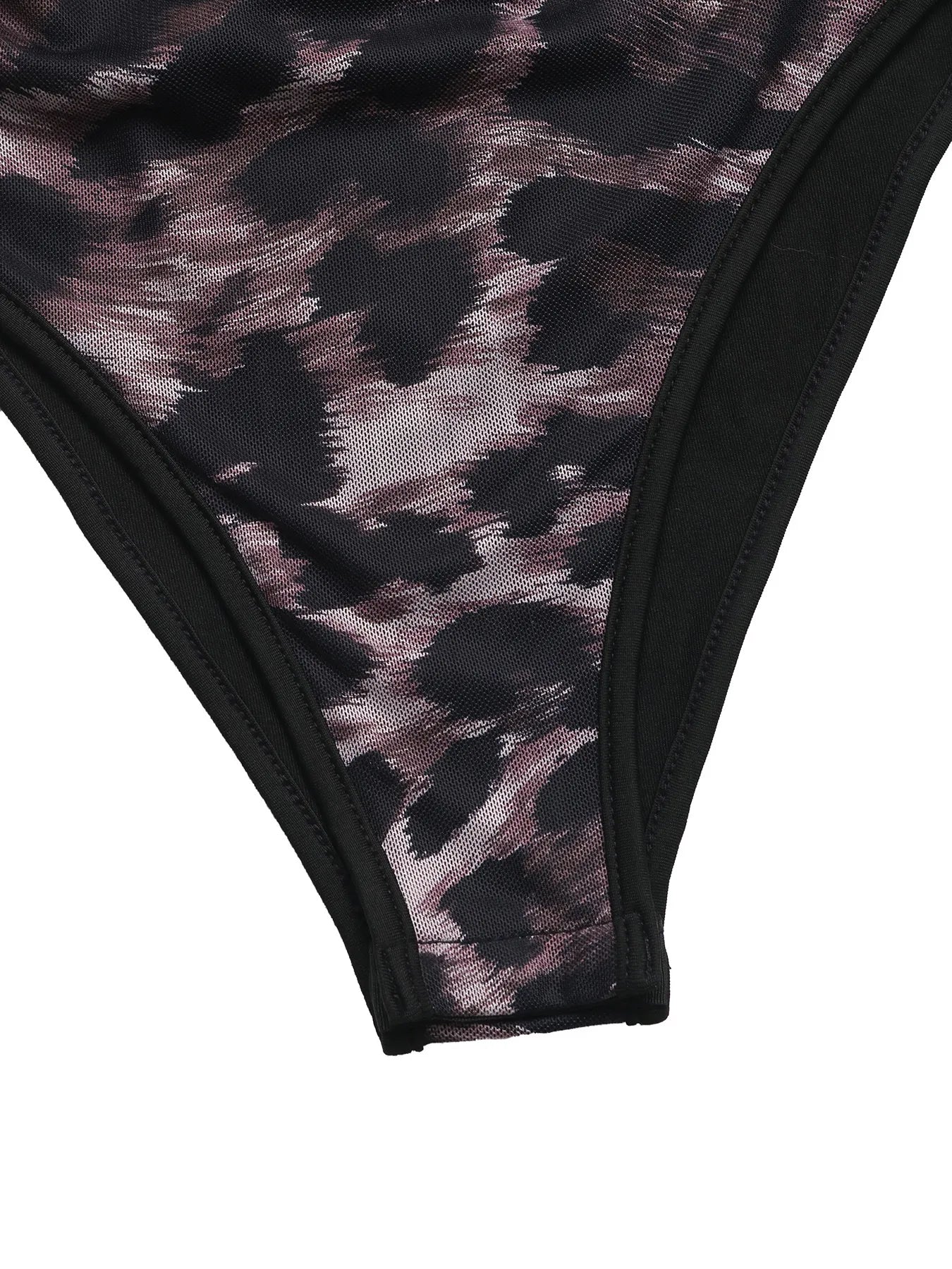 Leopard Print One Shoulder Long Sleeve Bodysuit