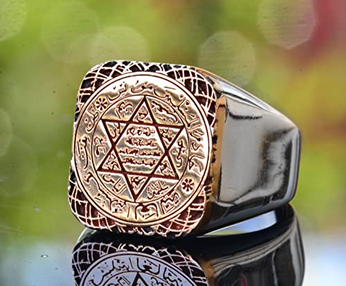 KAMBO Star of David Men Ring, 925 Sterling Silver, Mens Handmade Jewelry (Customize)