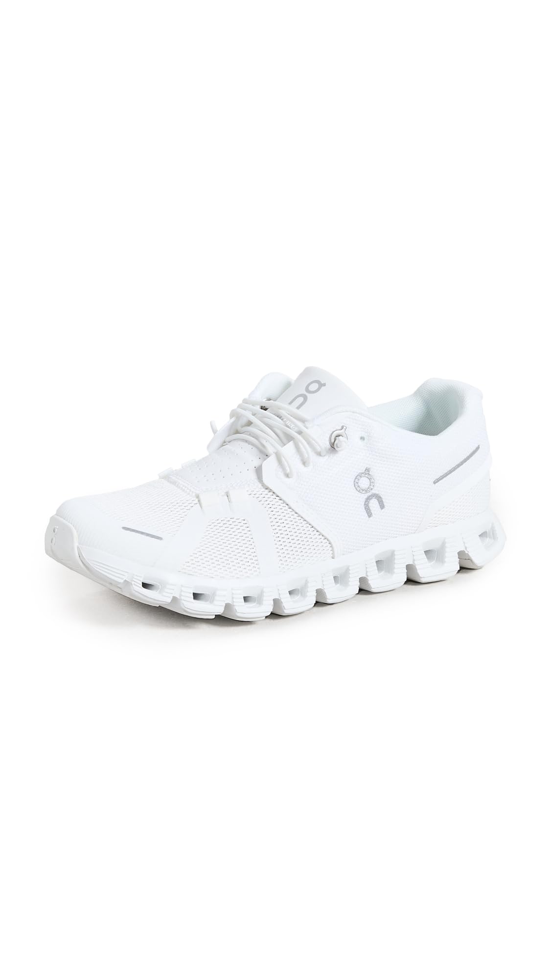 On Women's Cloud 5 Sneakers, All White, 7 Medium US